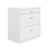 Space Solutions 30 in.W 3 Drawer Lateral File Cabinet for Home/Office, Fits Letter/Legal Sizes, White 25071